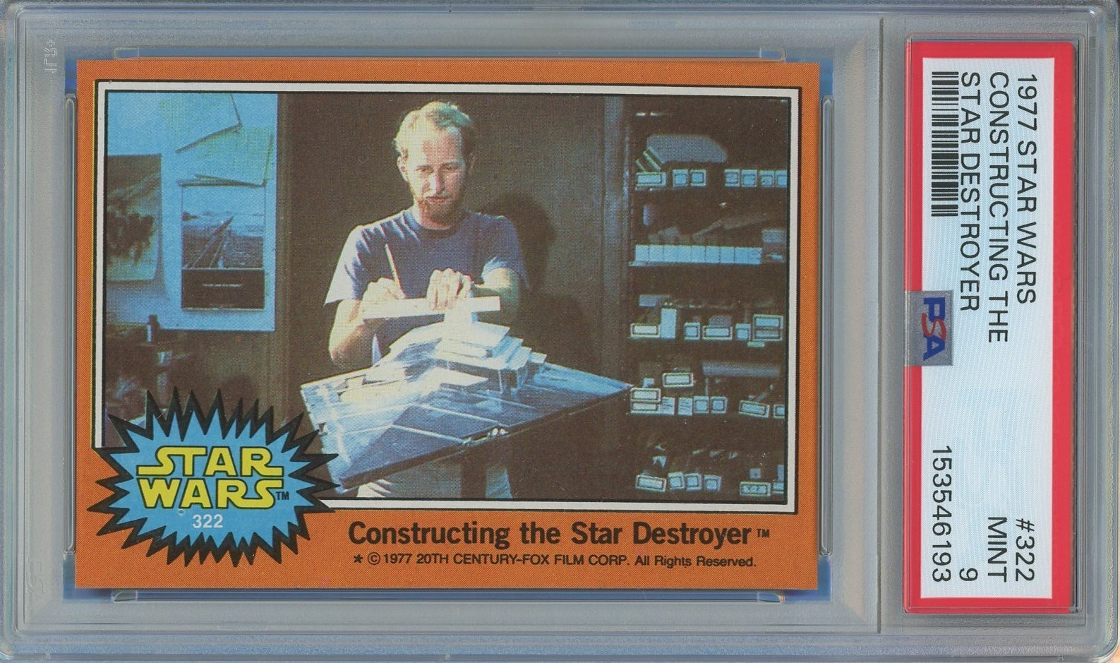 1977 Topps Star Wars #322 - Constructing the Star Destroyer™ - PSA 9 - 6 higher