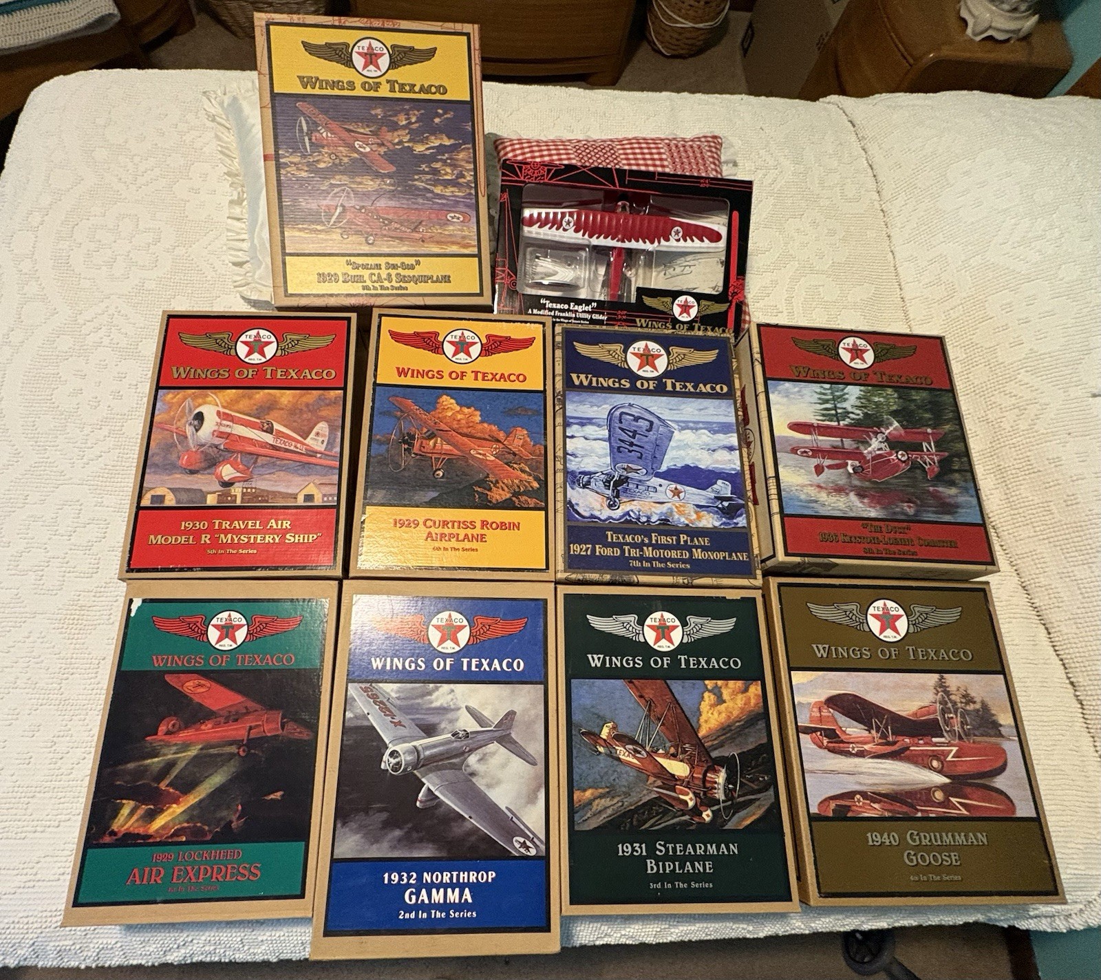 Ertl Wings of Texaco Die Cast Plane Coin Banks Models Lot Set 1-10 Unopened NIB Ertl Wings of Texaco Die Cast Plane Coin Banks Models Lot Set 1-10 Unopened NIB