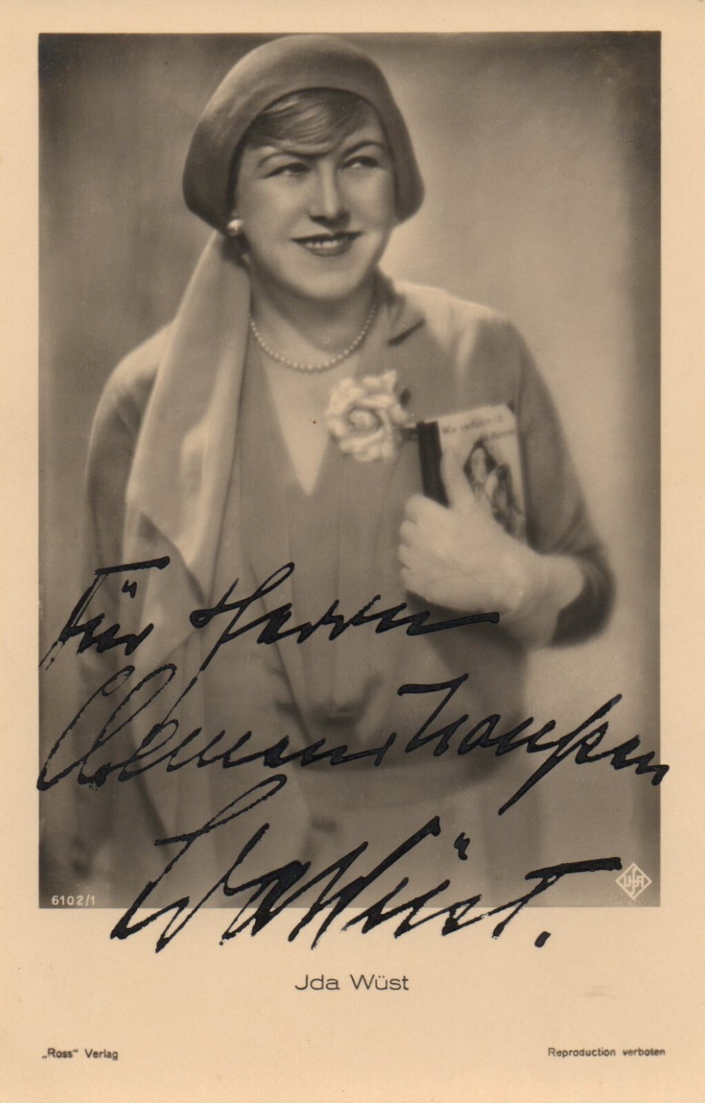 IDA WÜST † - original signed Ross autograph card signed