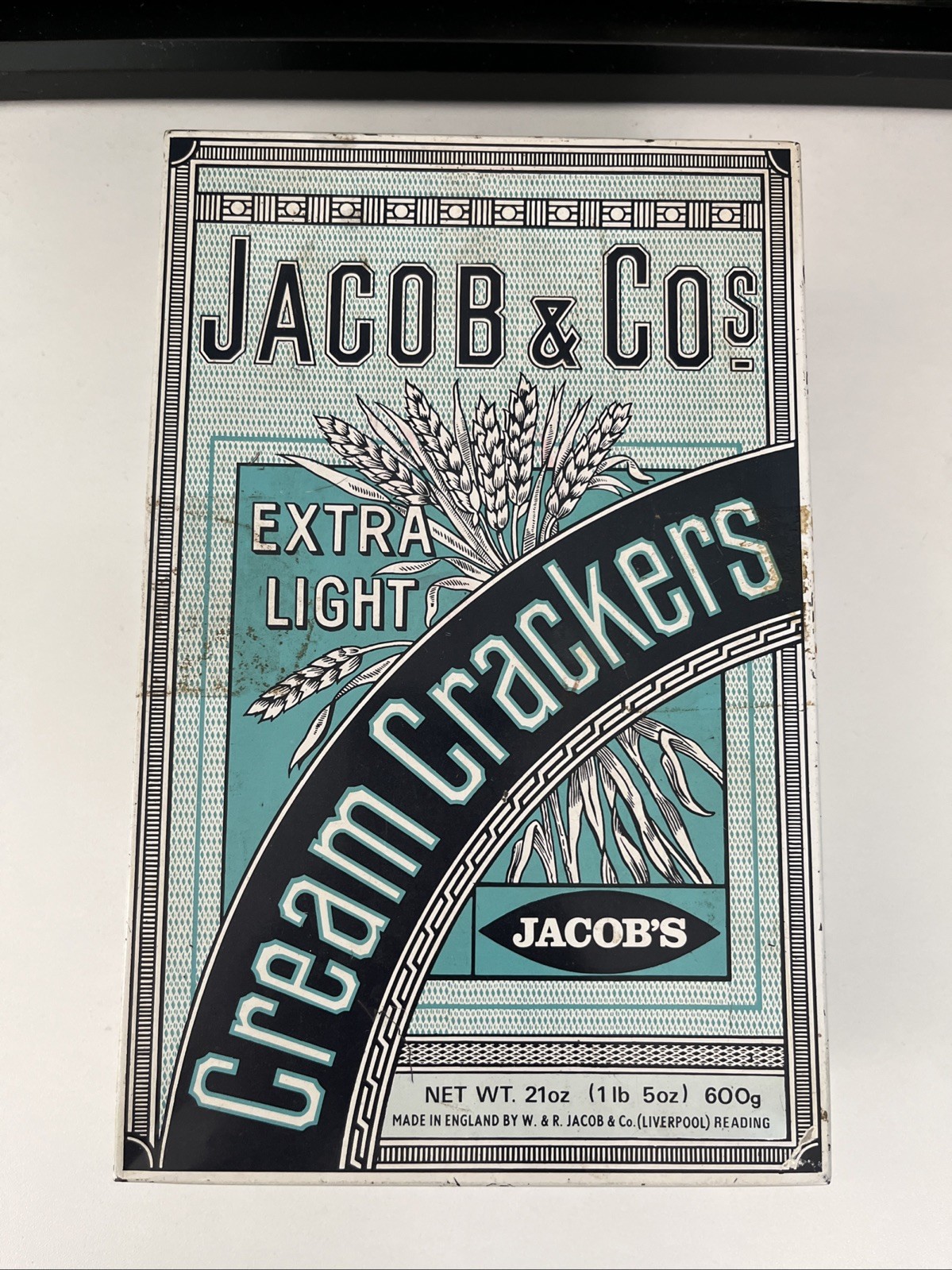 Vintage Jacob’s & Co Extra Light Cream Crackers Tin Box