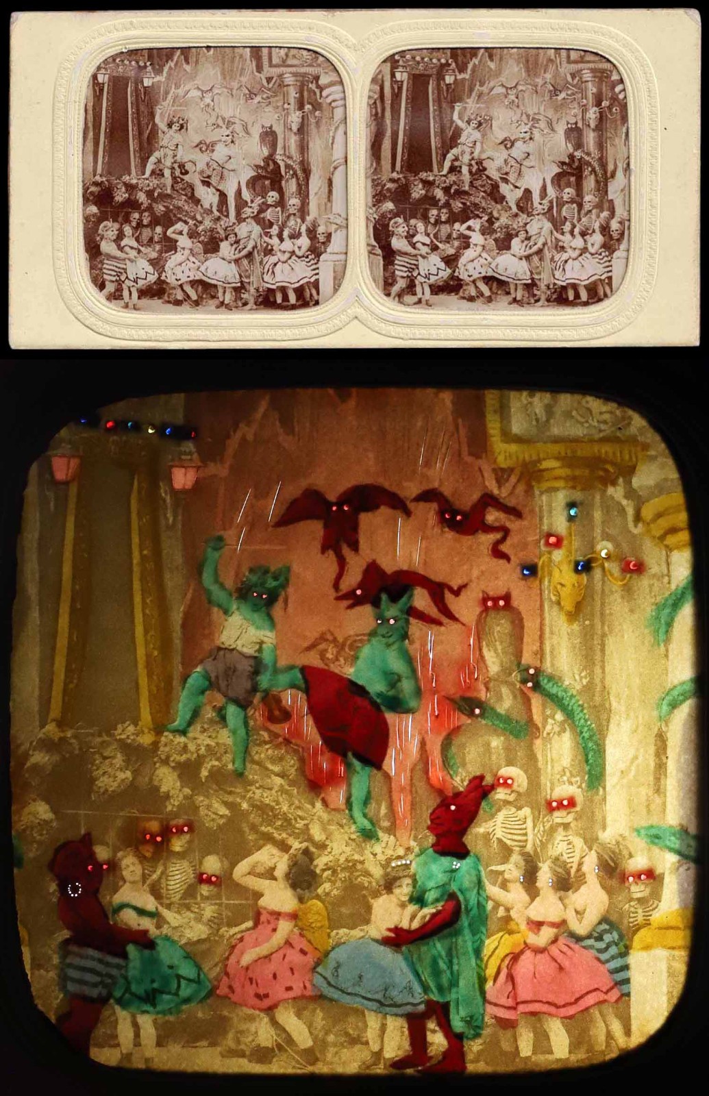 French DIABLERIE stéréoscopic -   SANS TITRE c.1860