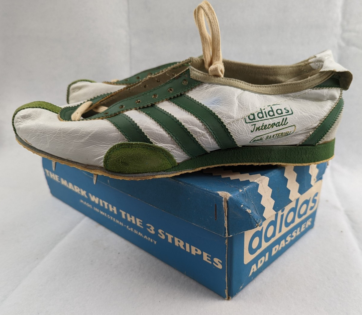 Vintage Adidas Intervall Track Spikes Adi Dassler West Germany NOS Box 50-70\'s