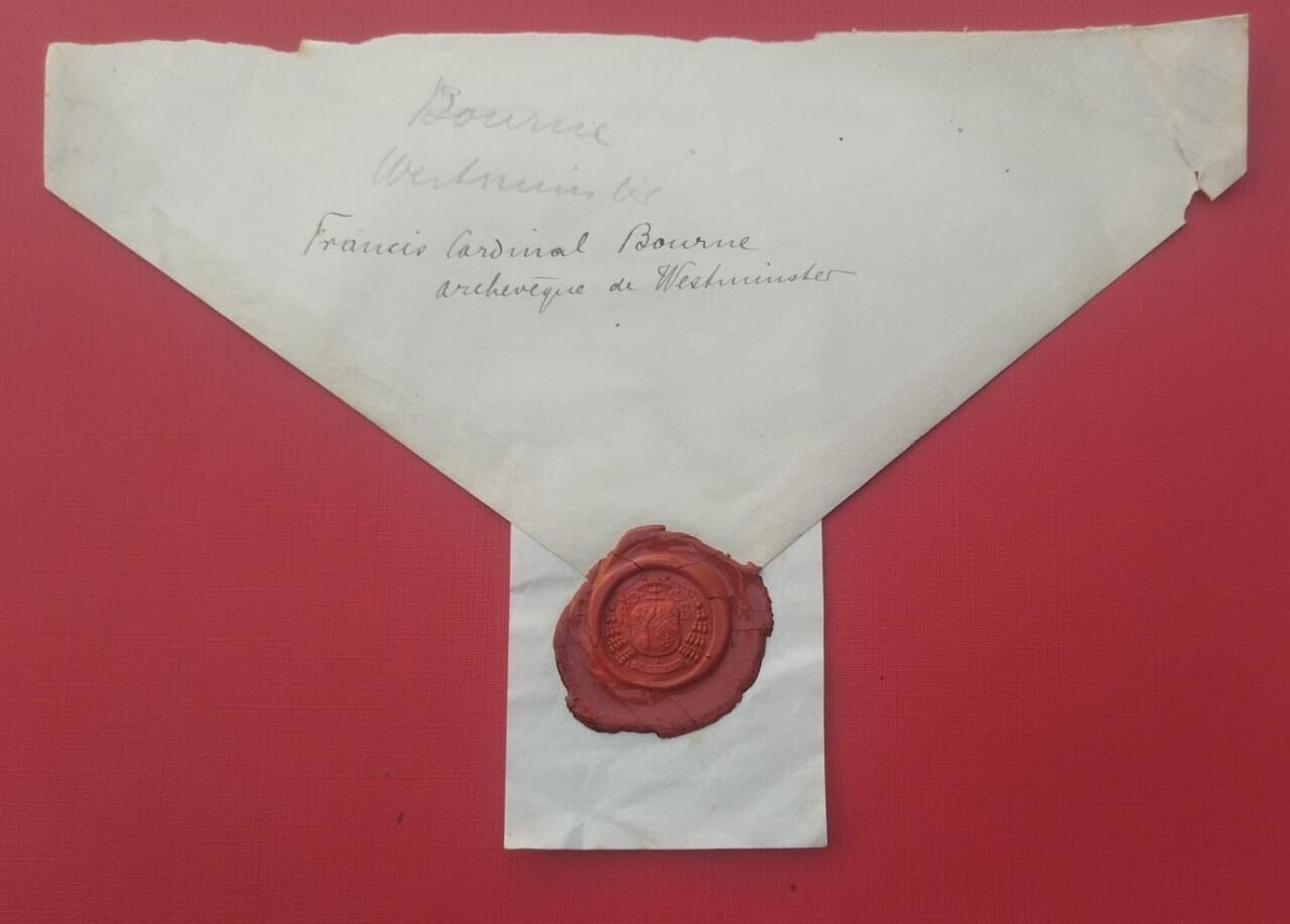 Rare Historical Wax Seal of Cardinal Francis Bourne Archbishop of Westminster