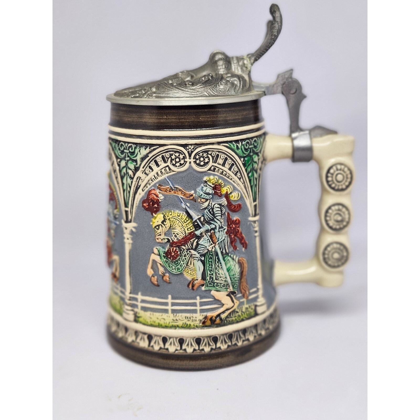 Gerz Beer Stein Limited Edition Numbered COA Knights Tankard 
