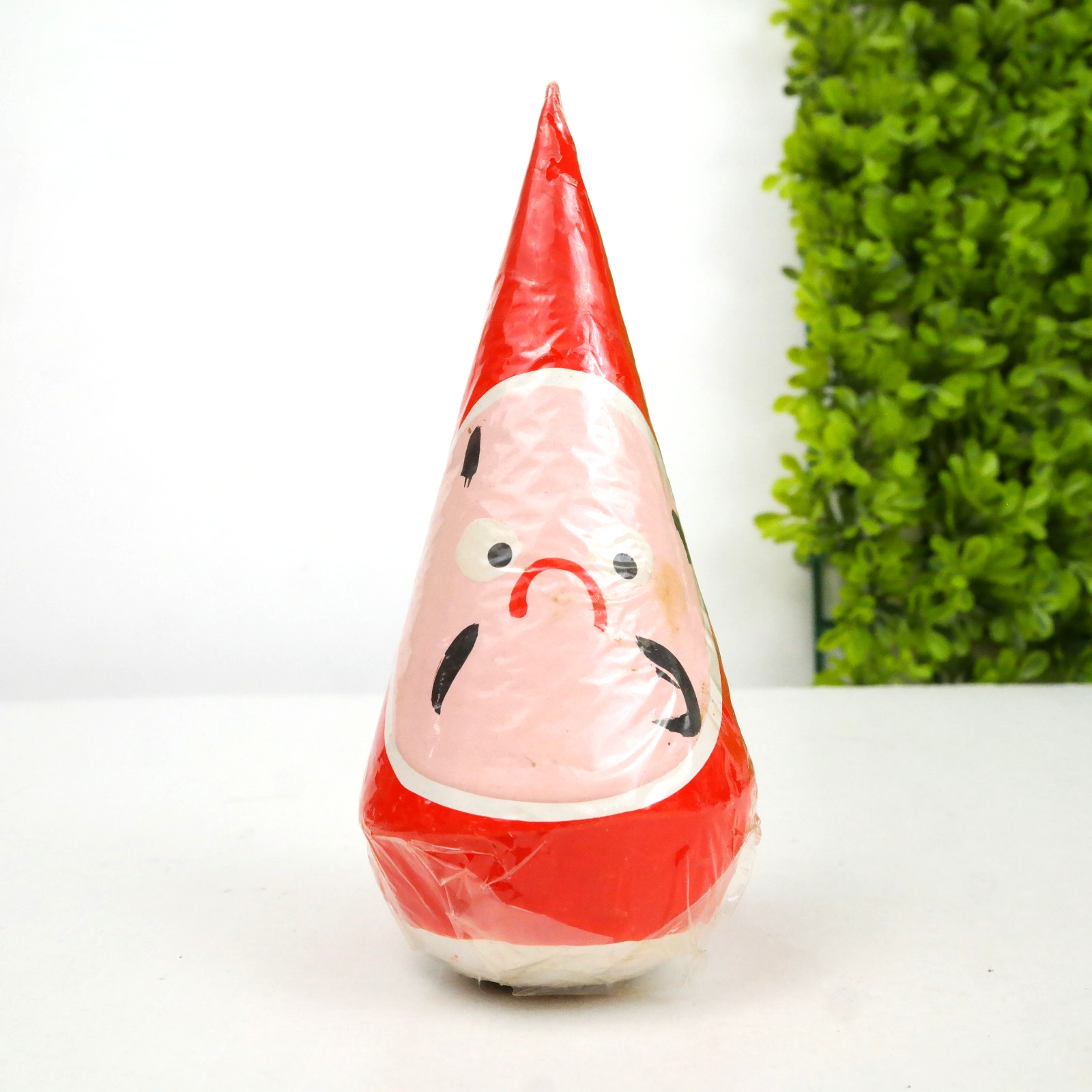 Good Luck Japanese Sankaku Daruma Doll Okiagari Koboshi Folk Toy Niigata Rare