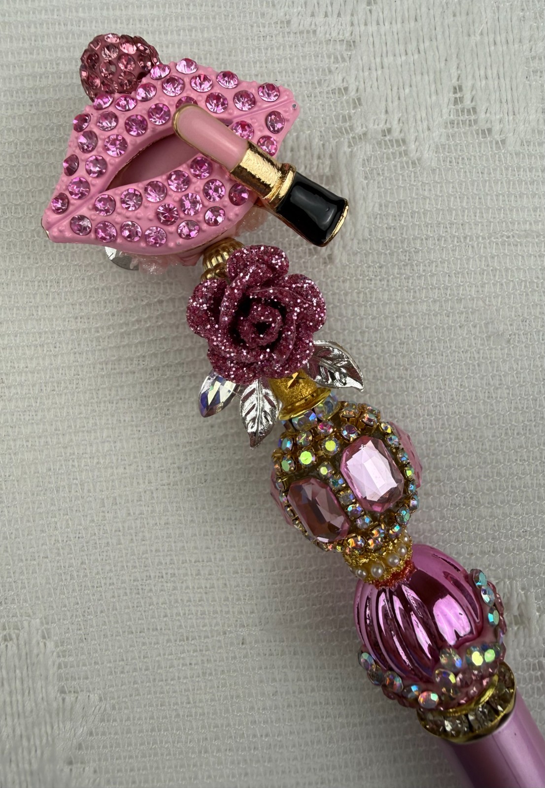 Custom beaded pen Luxury Inspired Pink Gift.Basket filler. Journal. Custom beaded pen Luxury Inspired Pink Gift.Basket filler. Journal.
