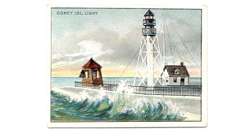 1910 T77 Hassan Lighthouse Series, #17 Coney Island Light