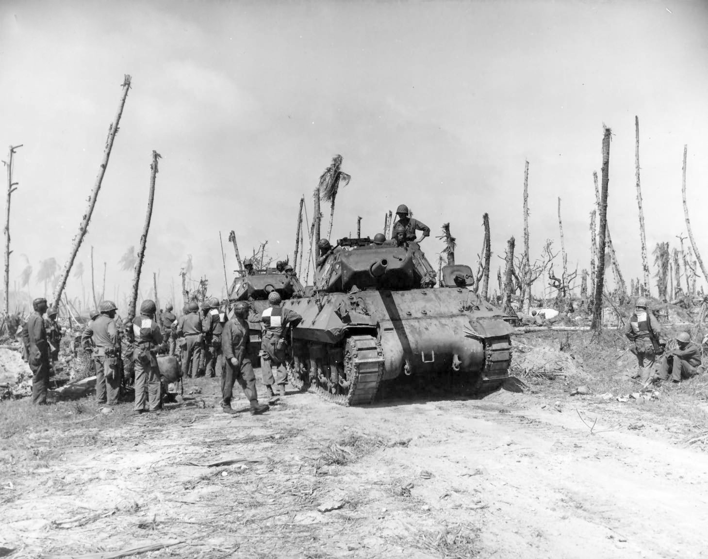 M10s in Kwajalein World War II WWII WW2 8x10 Photo 942c