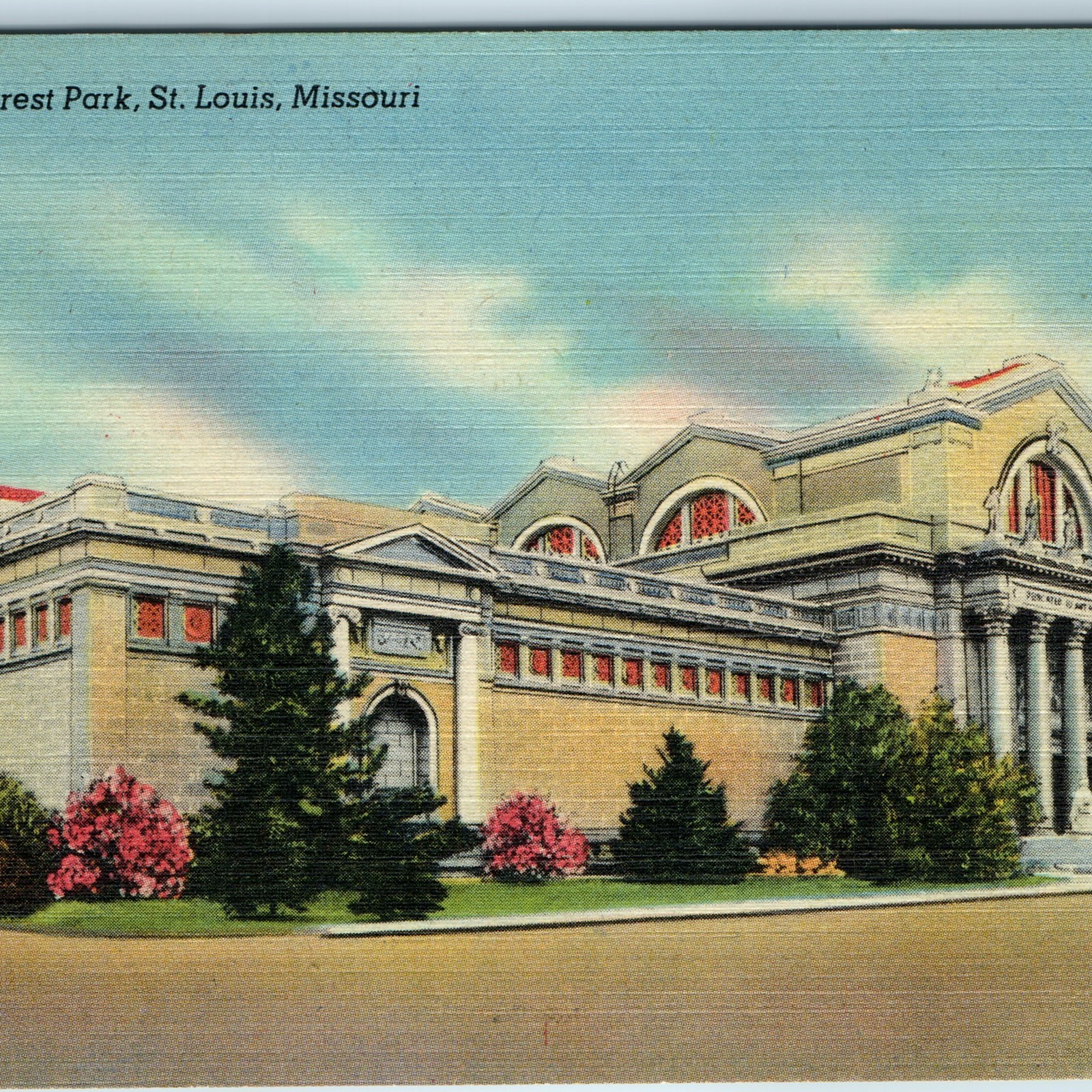 c1940s St. Louis, MO Art Museum Forest Park Postcard 1904 World Fair Exposition