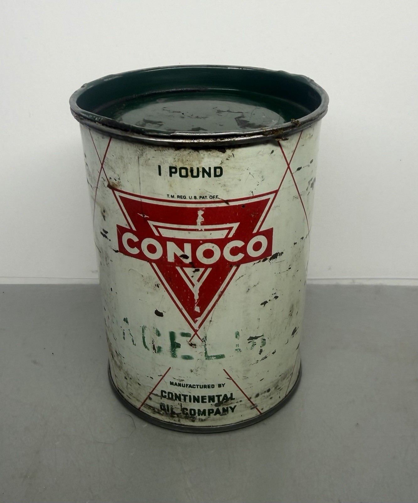 Vintage Conoco Oil Lube Grease Can ~ Continental Oil Co