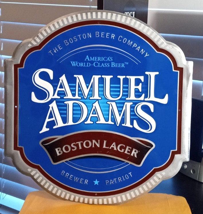 Samuel Adams Tin Beer Sign Boston Lager - 16\