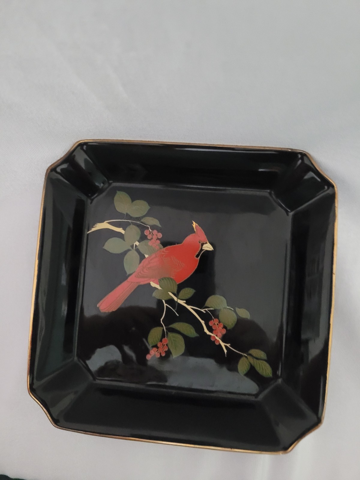 Vtg Otigiri Marked Christmas Trinket Dish