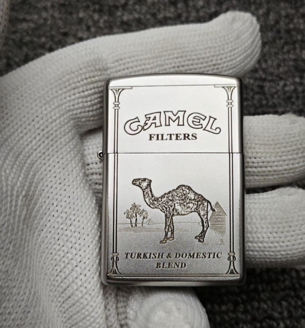 Camel zippo Lighter Silver In a New Box