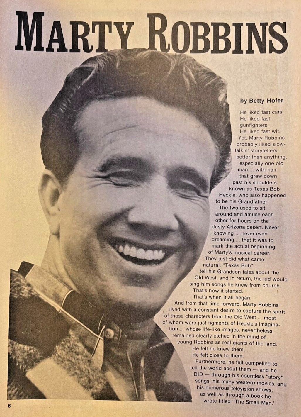 1988 Country Singer Marty Robbins