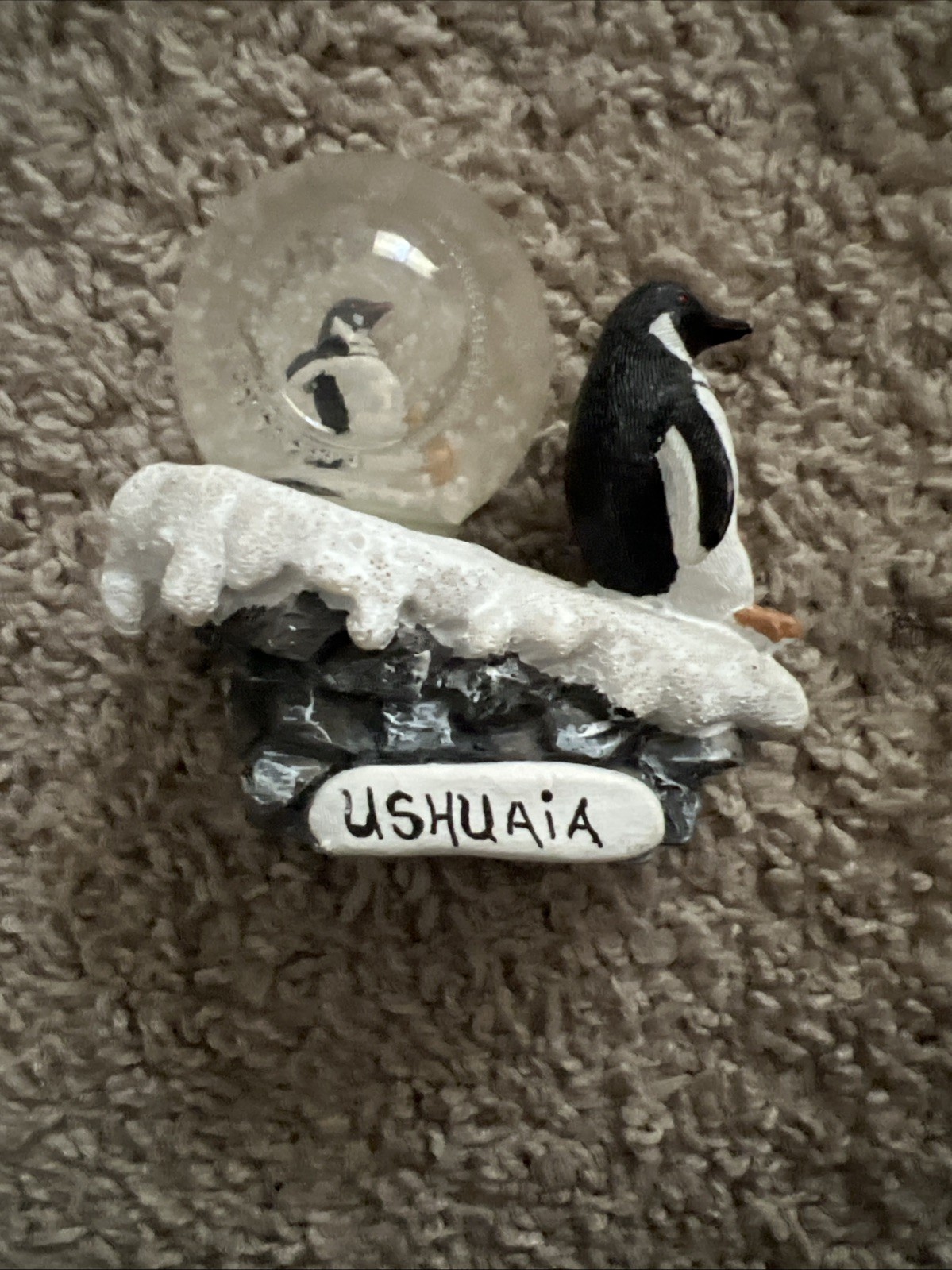 Ushuaia Argentina Penguin Mini Snow Globe Figurine Souvenir End Of The World Ushuaia Argentina Penguin Mini Snow Globe Figurine Souvenir End Of The World