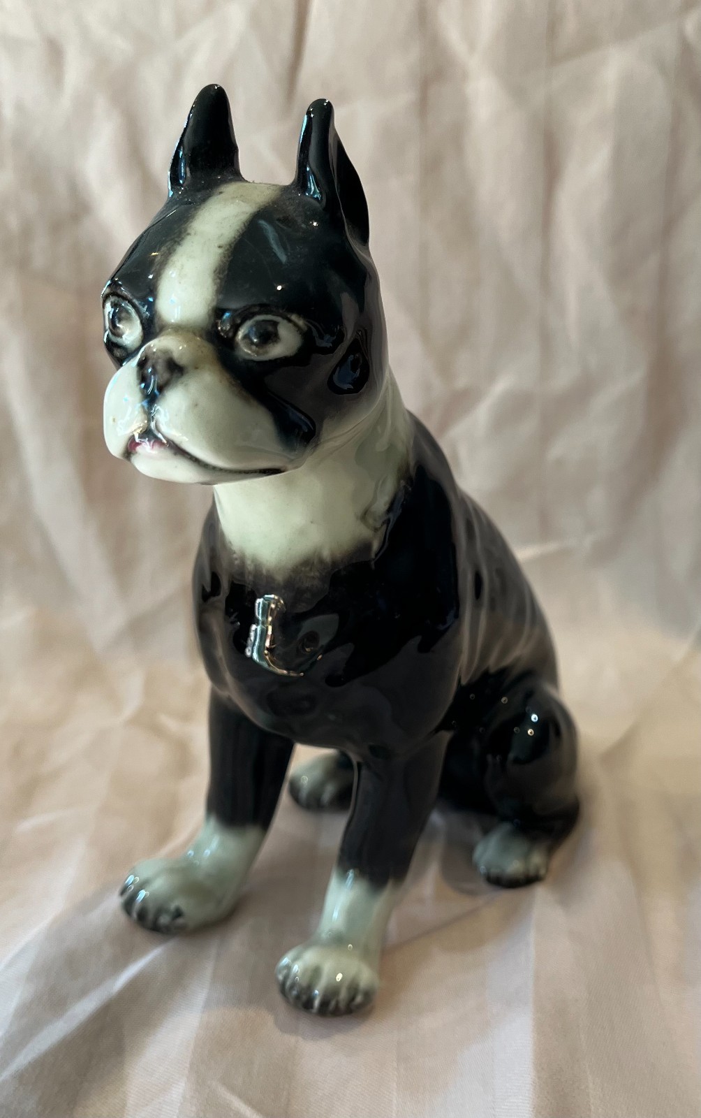 Vintage Ceramic Boston Terrier Dog figurine Occupied Japan  6