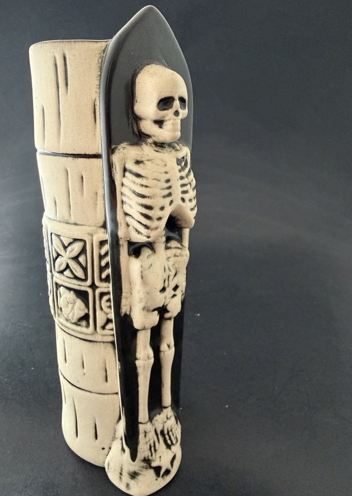 Tiki Farm Mr. Makai Tiki Mug Philippe Tilikete Skeleton Surfer First Ed 2020