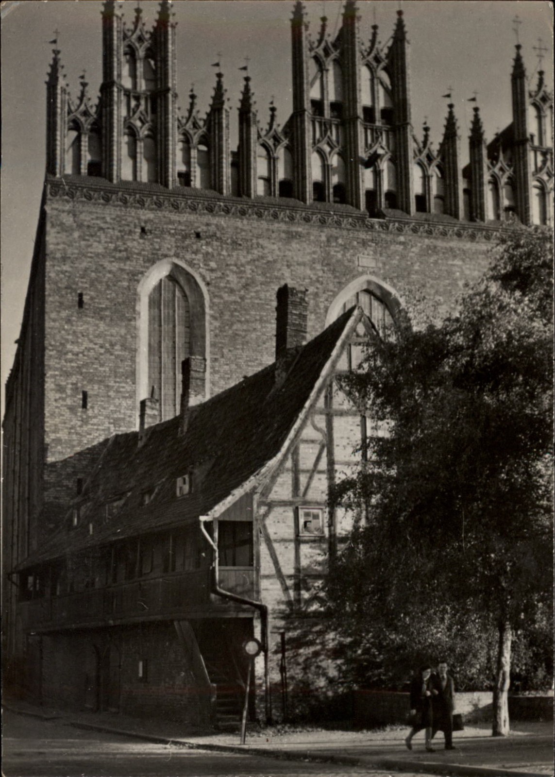 RPPC Church Gdansk Poland vintage postcard c441