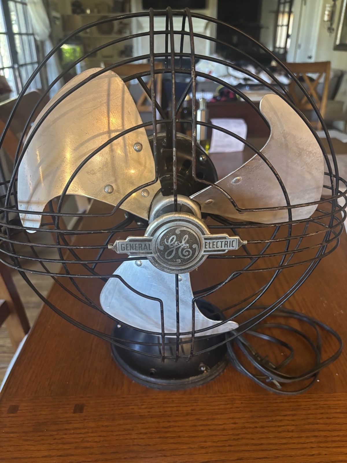 Antique General Electric GE VORTALEX Fan cat#78 X 191 W94810  14 cage 12\