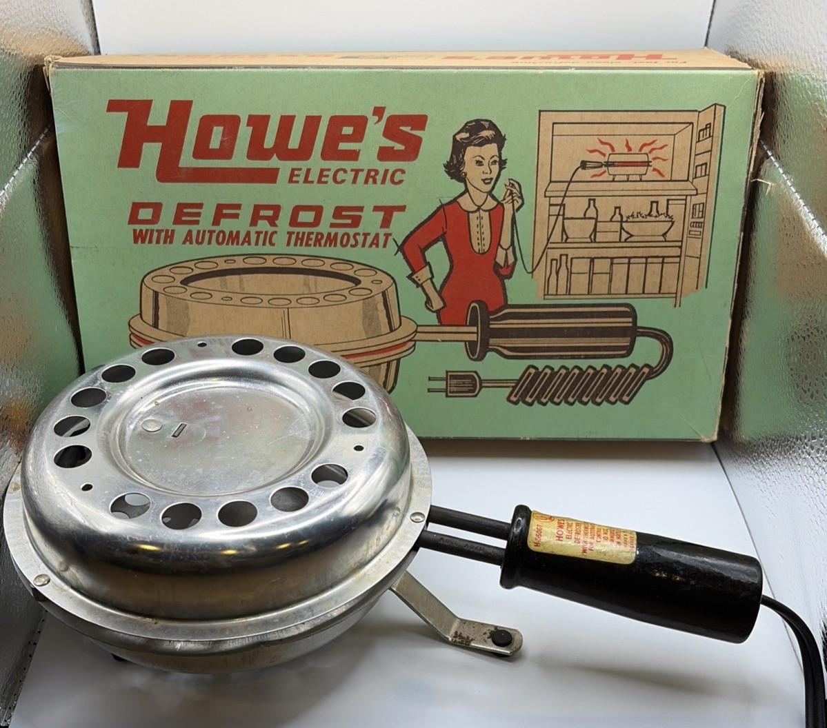 Vintage Electric Howe\'s Defroster for Refrigerator and Freezer Box Vintage Electric Howe\'s Defroster for Refrigerator and Freezer Box