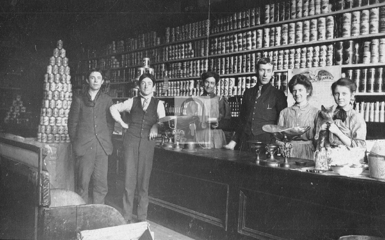 Interior View Grocery Store Ludlow Kentucky KY - Reprint
