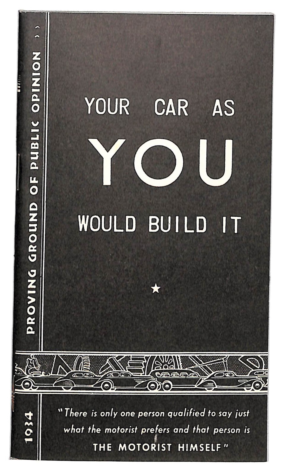 GM Customer Research Questionnaire Booklet 23pp 1934 Chicago World\'s Fair* VGC