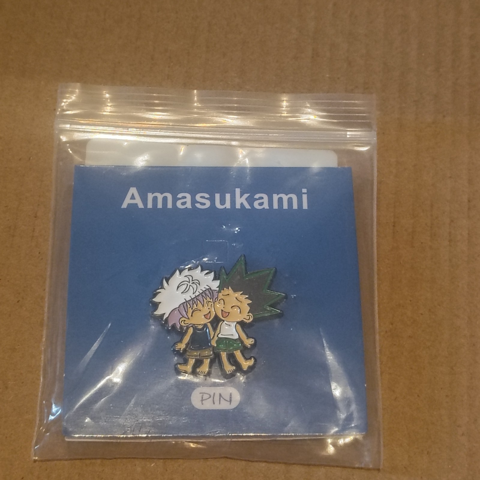 HUNTER x HUNTER Gon & Killua CHIBI Enamel Pin Badge NEW Amasukami Anime HxH Seal
