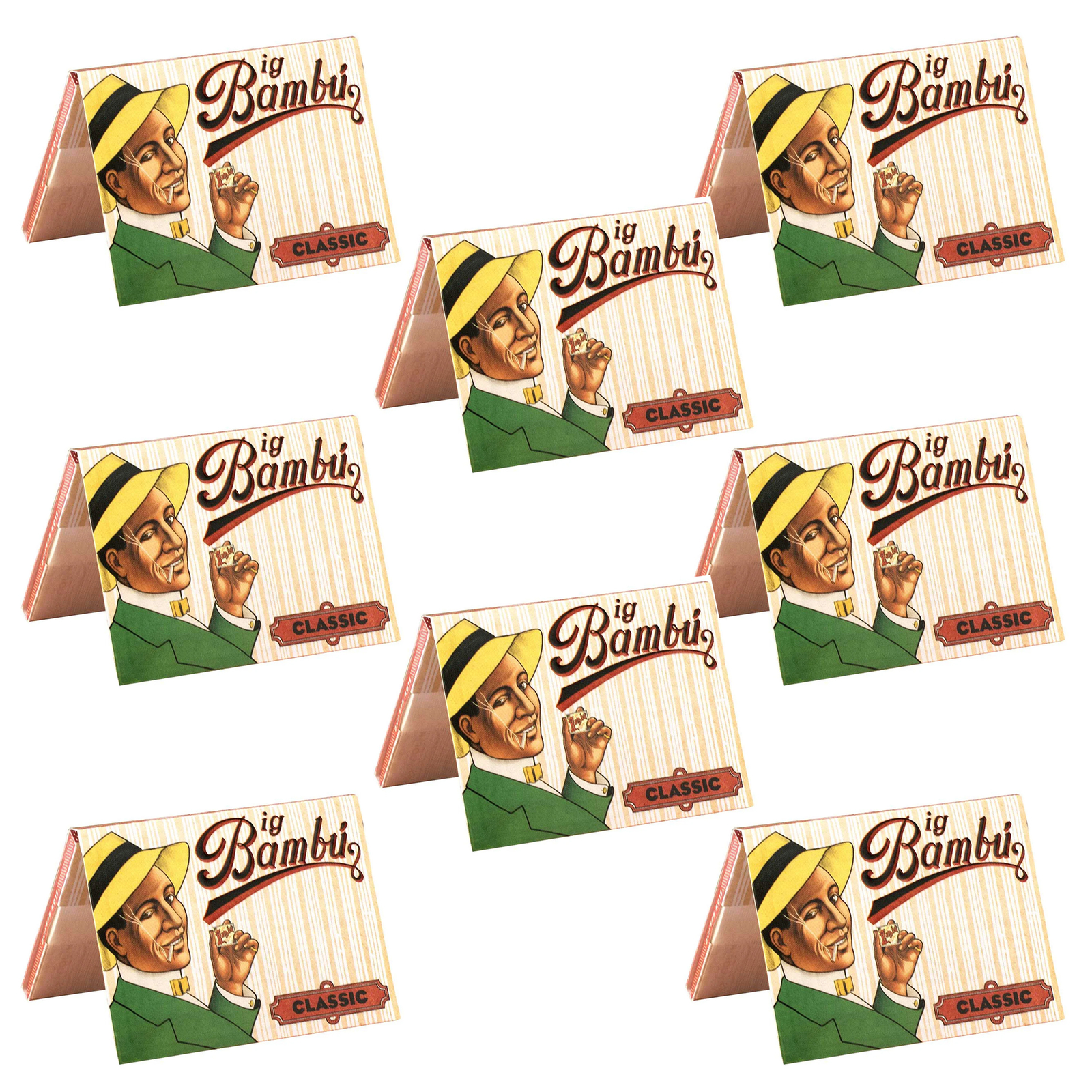 Big Bambu Rolling Papers - Classic Cigarette Paper (33 Leaves Each, 8 Booklets) Big Bambu Rolling Papers - Classic Cigarette Paper (33 Leaves Each, 8 Booklets)
