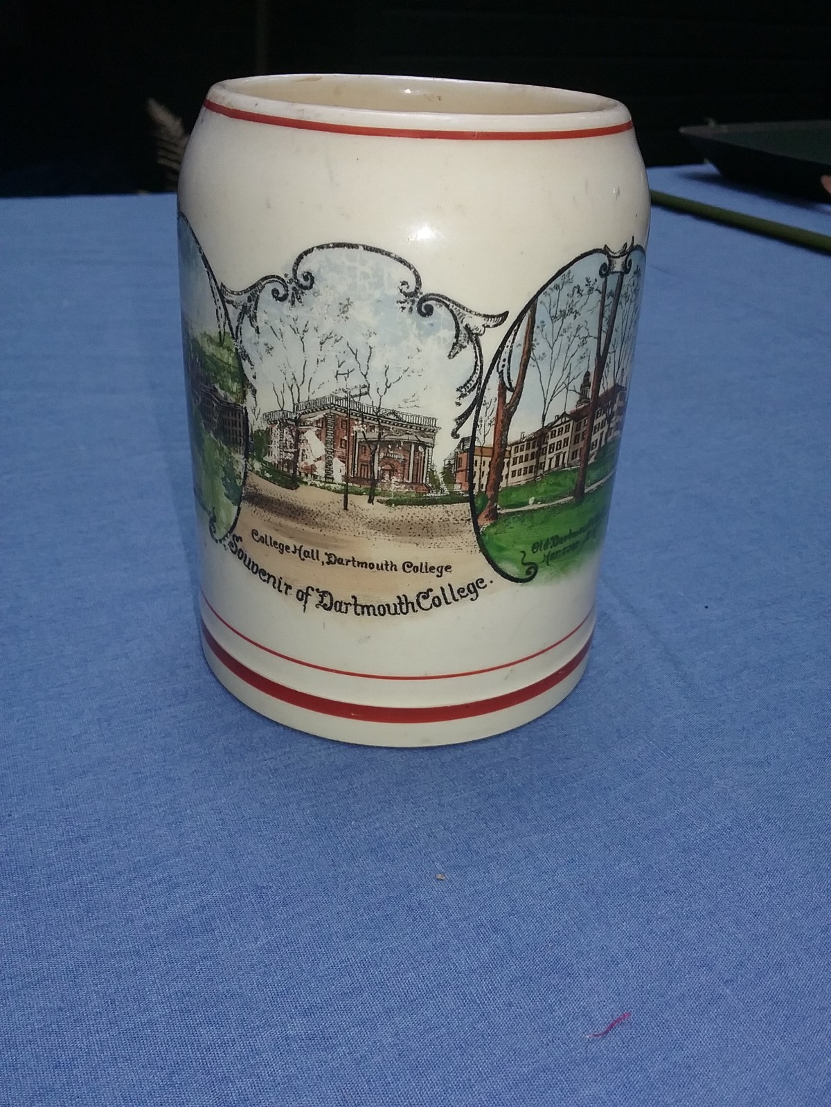 Antique Souvenir of Dartmouth College Ceramic Beer Stein.  4.25