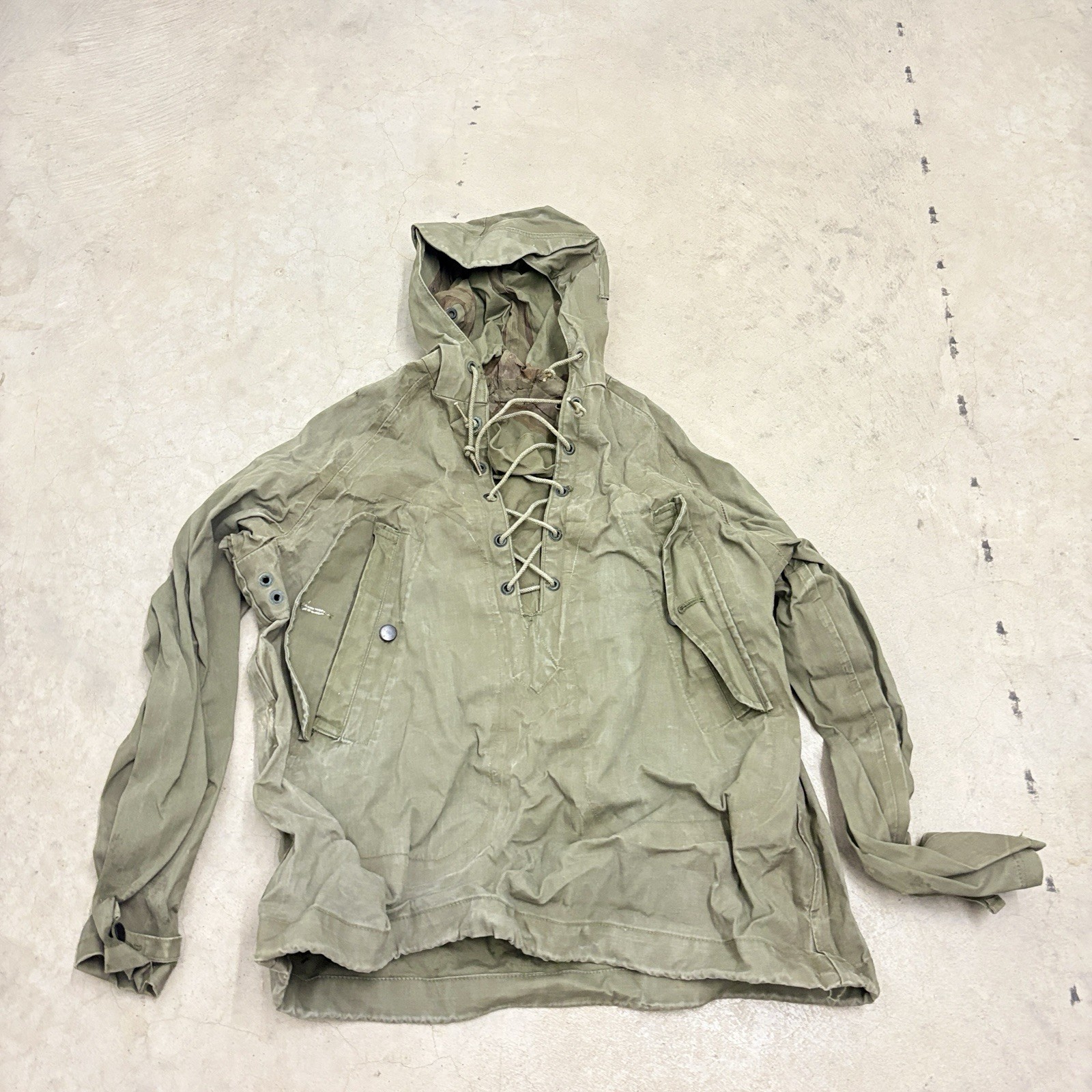 Vtg 1960s Vietnam Wet Weather Parka Men's USN Deck Jacket Medium