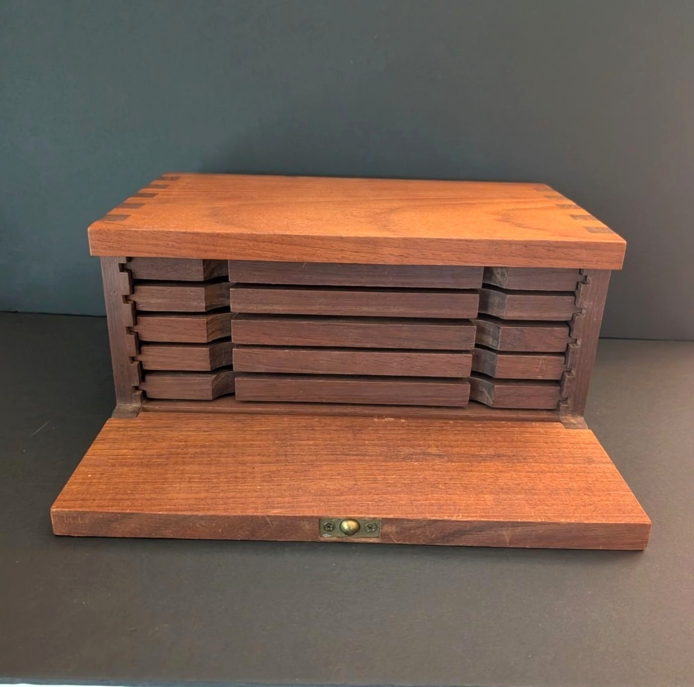 Handcrafted Walnut Wood Jewelry Box with Trays Dovetailed Handcrafted Walnut Wood Jewelry Box with Trays Dovetailed