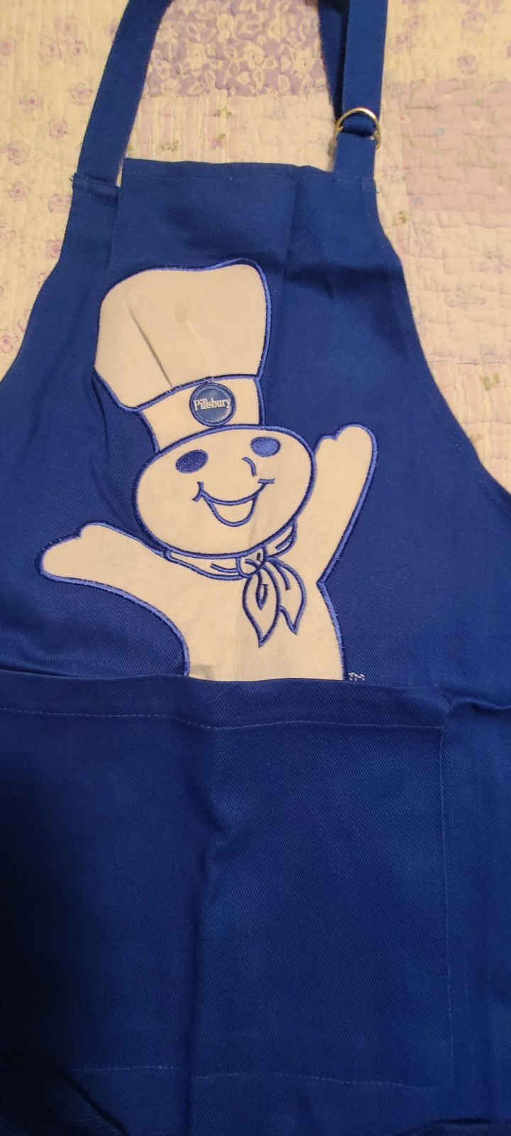 Vintage Benjamin & Medwin Pillsbury Doughboy Poppin' Fresh Blue Apron 1997
