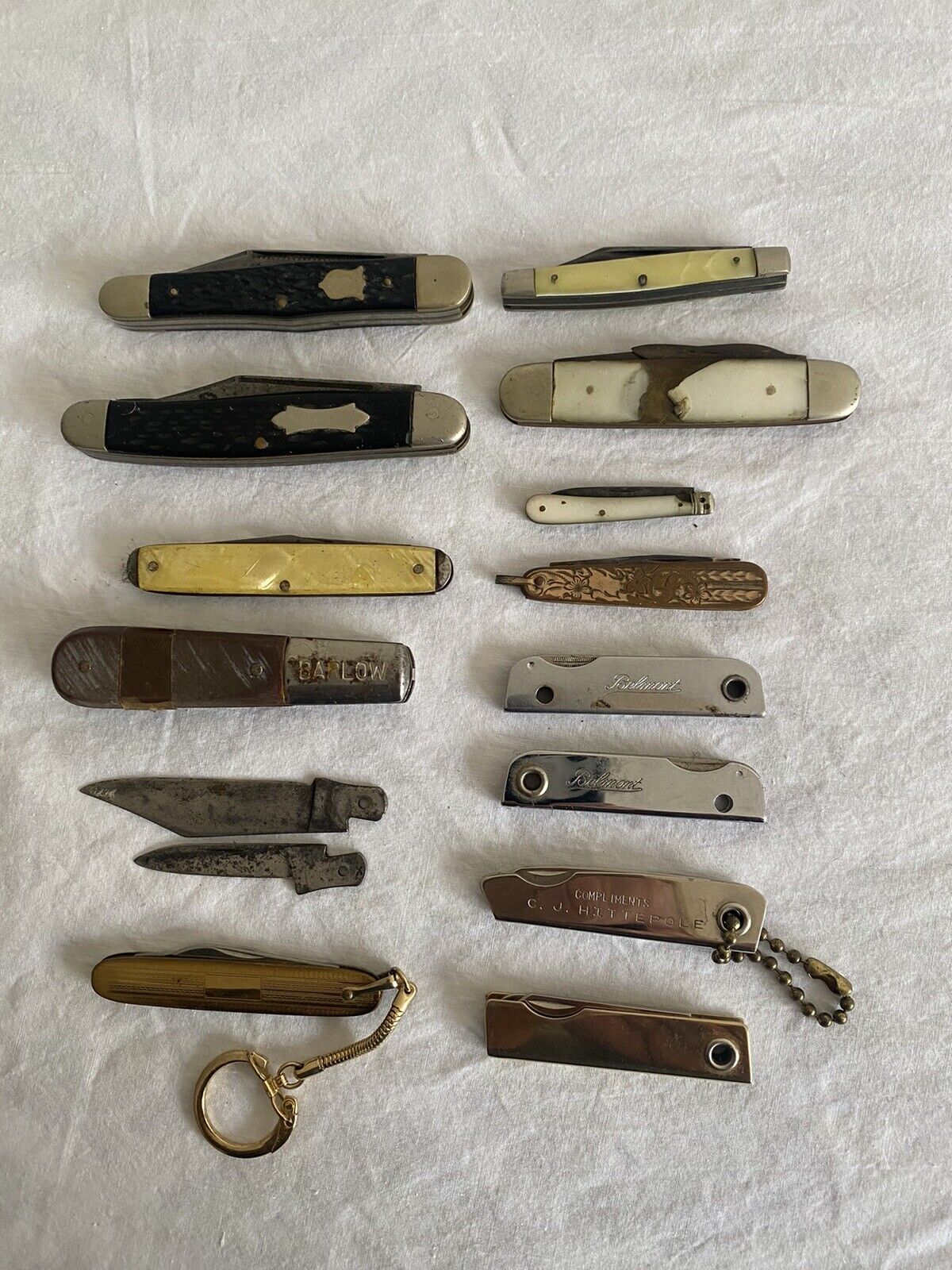 Lot Of 13 Pocket Knives-  Case Camellia Hollinger Misc