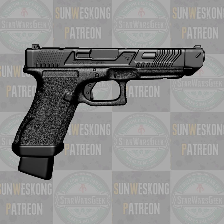 Glock 34TTI Eve Macarro Ballerina custom pistol v1 for 1:10 1:12 1:18 1:6 figure