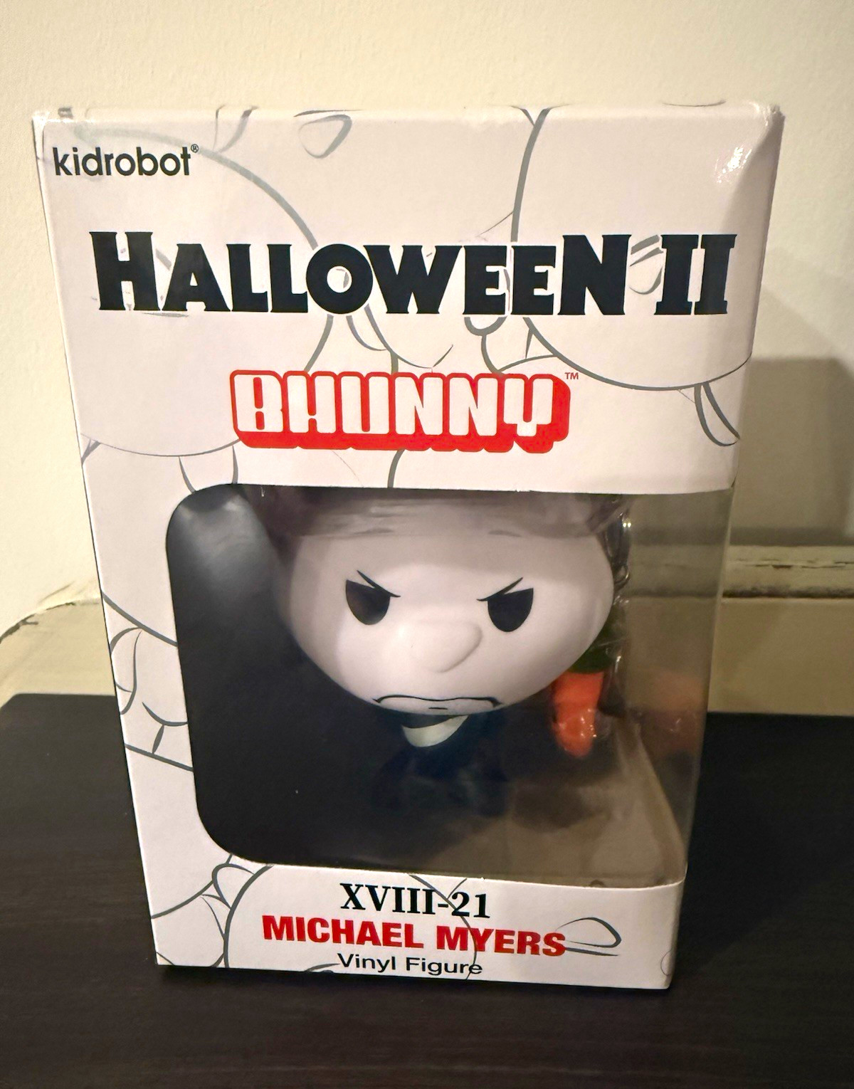 Kidrobot Dunny Halloween II Michael Myers Vinyl Figure XVIII-21 w/ Qee Paw