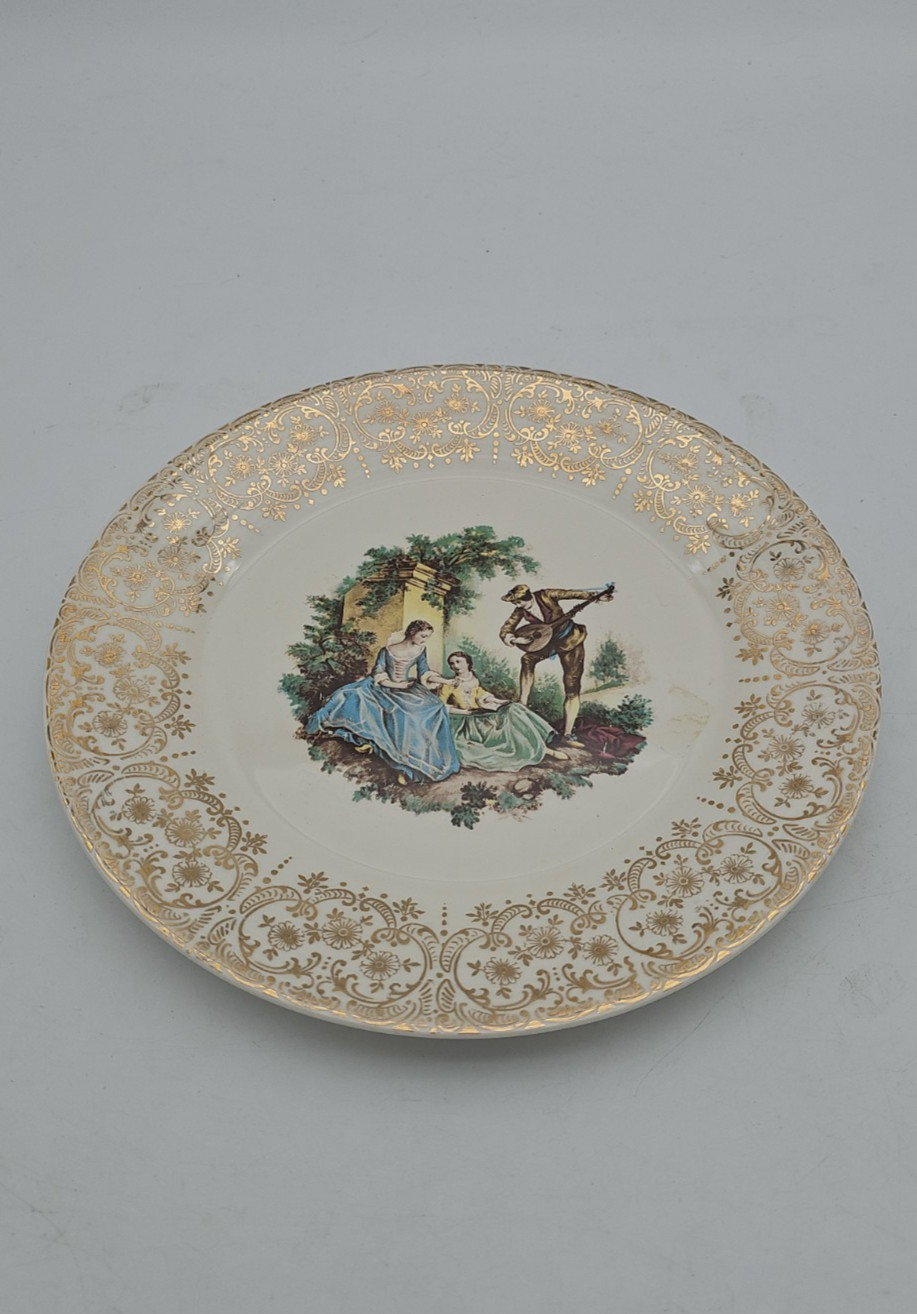 Vintage Triumph American Limoges Dinner Plate China DO\'R I T-S 284 22K Gold Trim