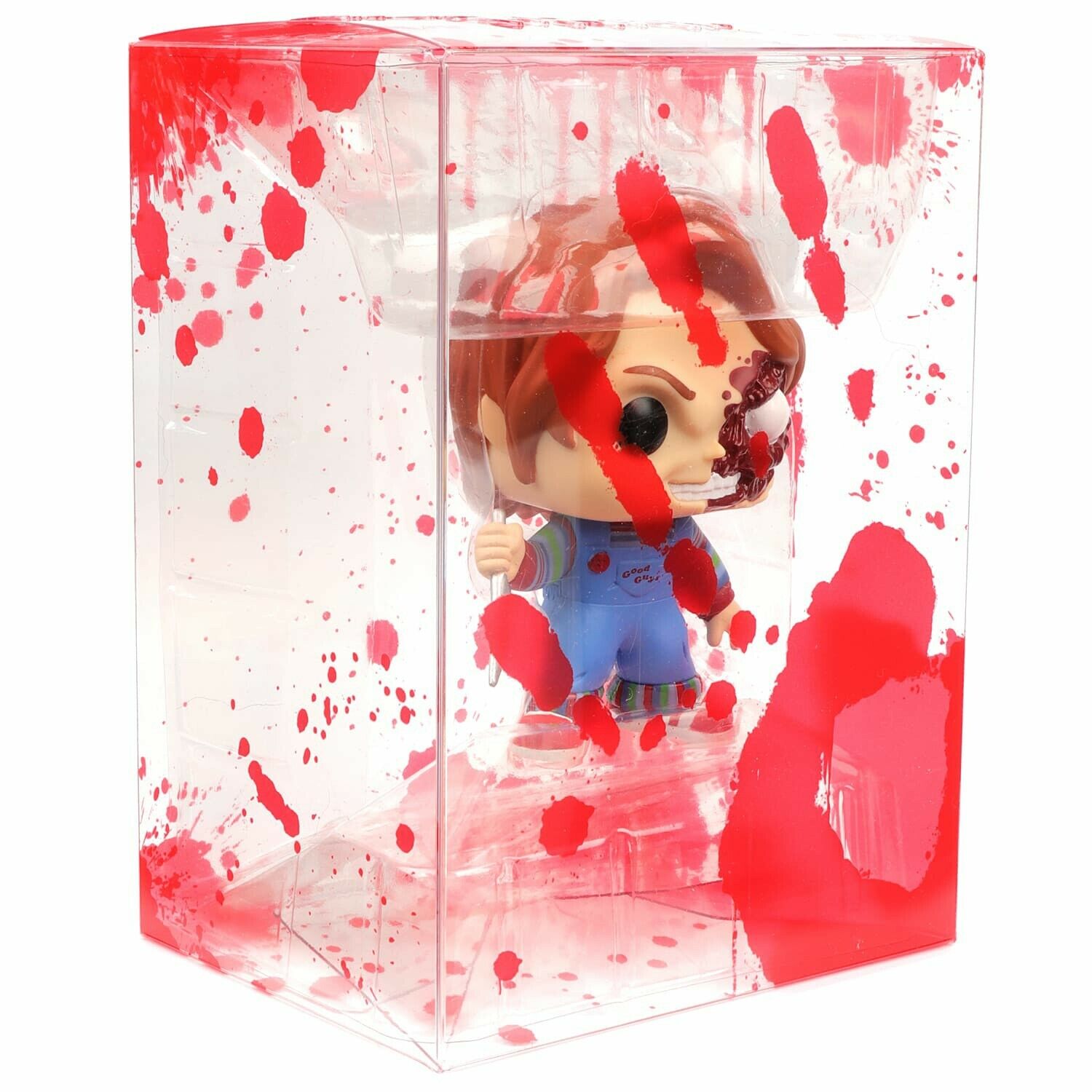 RED blood splattered box protector for 4 inch horror funko pops