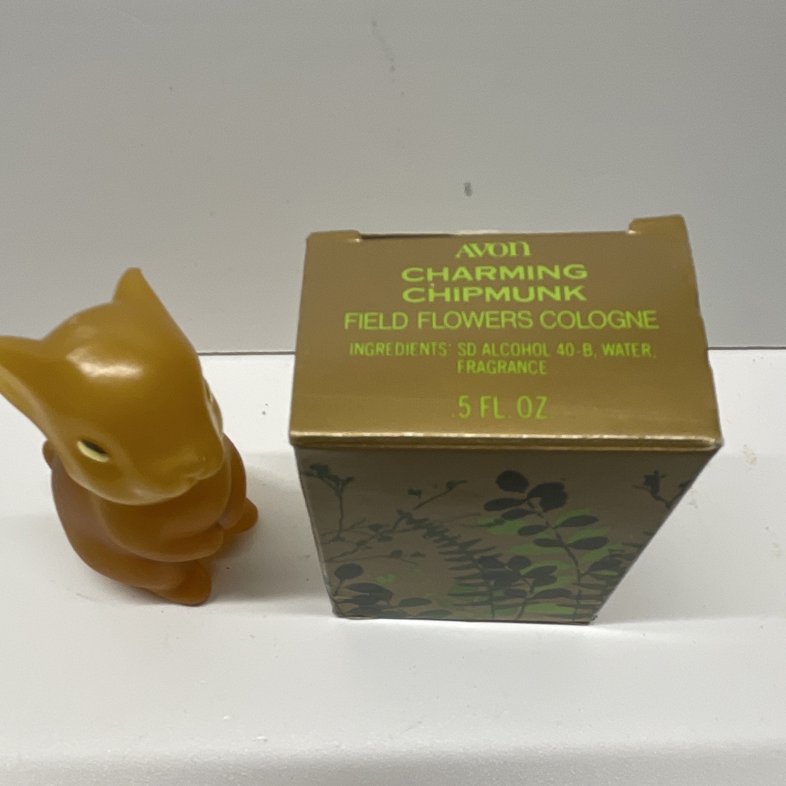 Avon Charming Chipmunk Field Flowers Cologne Bottle 5 fl oz with Box