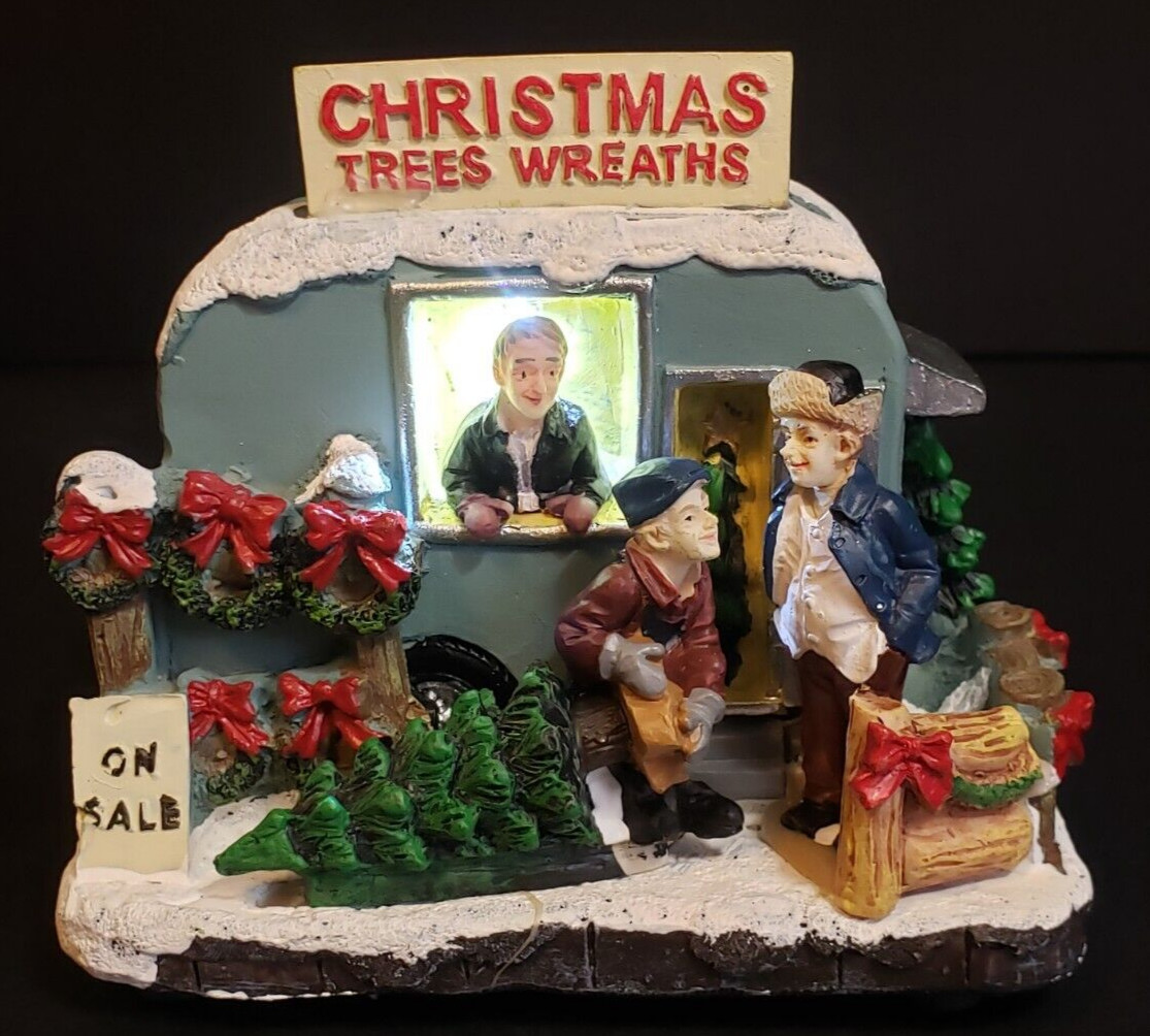 Holiday Time Santas Workbench Christmas Village Tree Lot Camper Canned Ham Sale