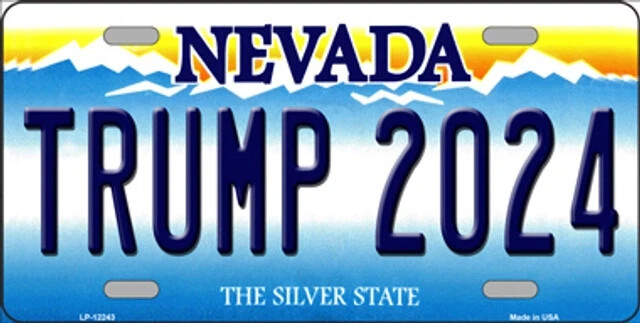Trump 2024 Nevada Novelty Metal License Plate Trump 2024 Nevada