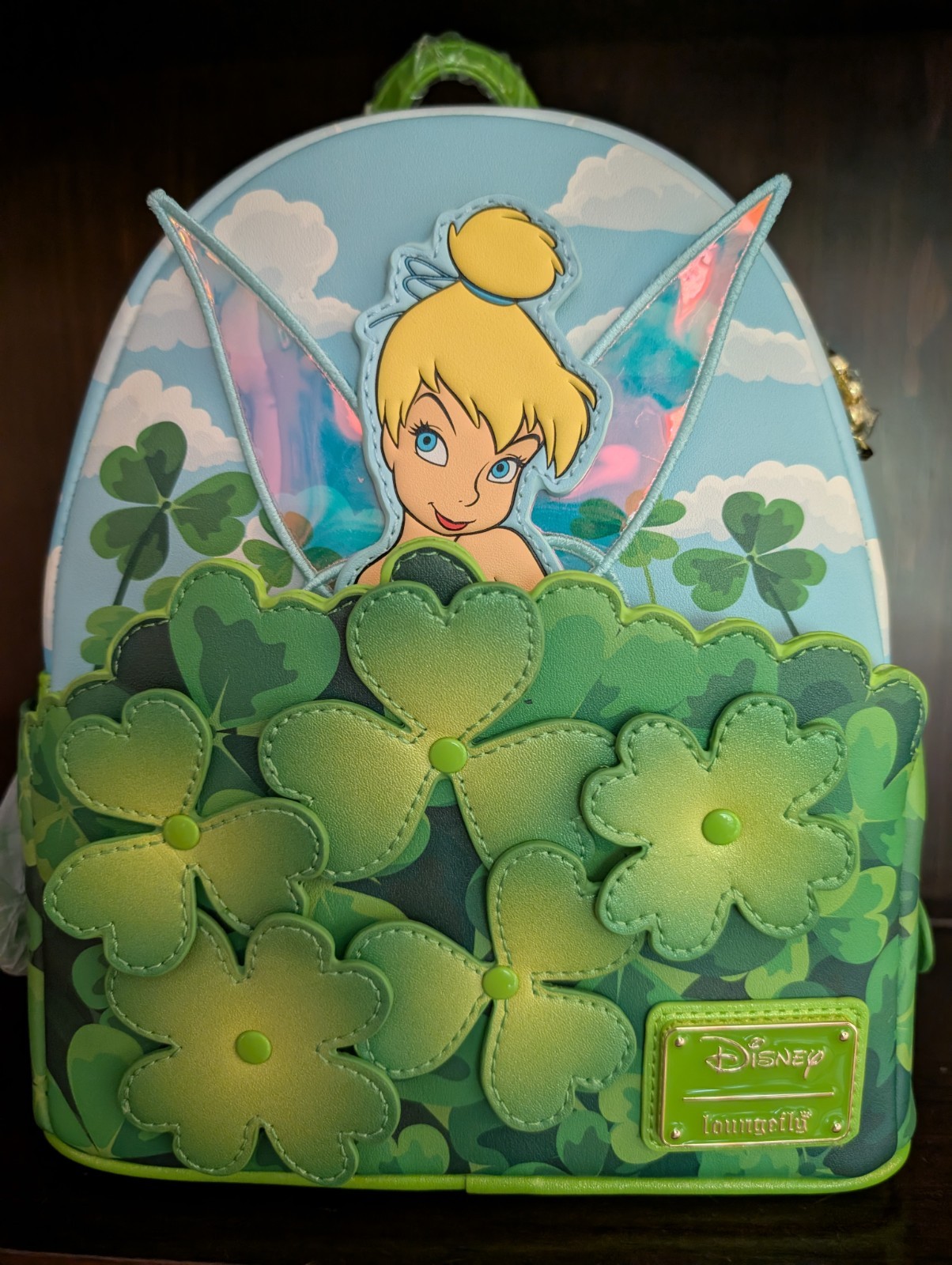 Loungefly Disney TINKER BELL 3D Clover Mini Backpack Exclusive RARE