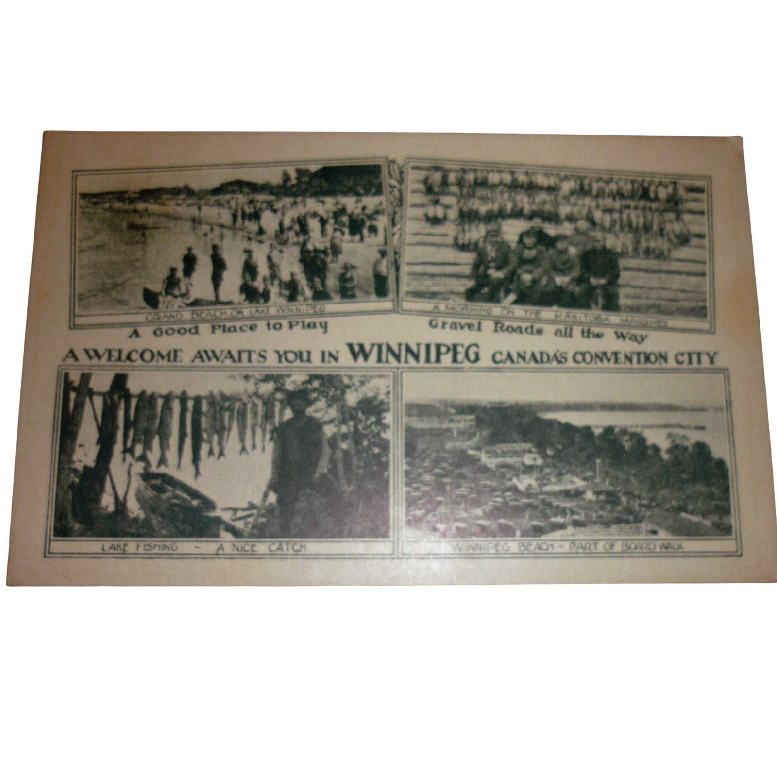 Vintage Winnipeg Manitoba Canada Multi-View Postcard CKY Radio Station Unposted