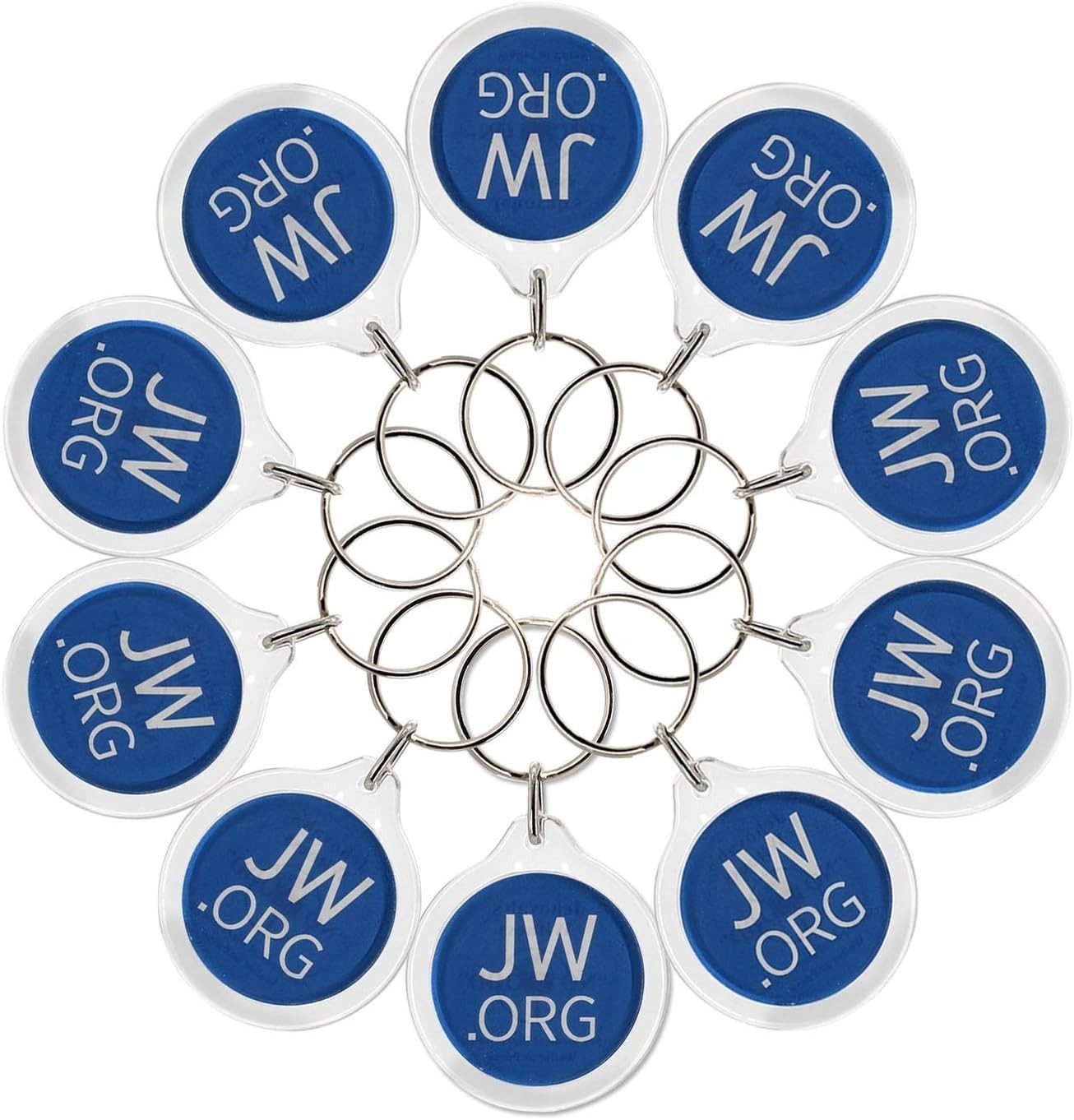 Elegant JW.ORG No Blood Keychain Pack - Perfect for Friends & Family - 10 Pieces