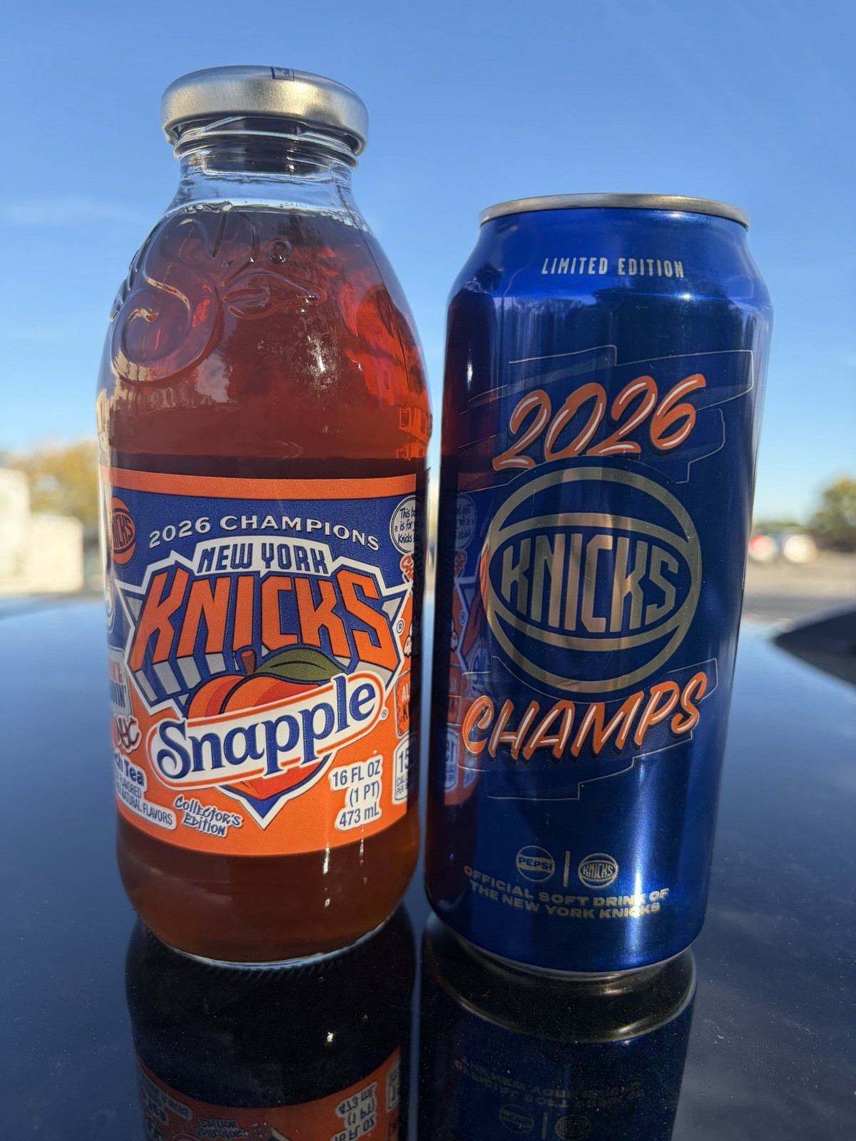 Snapple X New York Knicks X Pepsi  Rare COLLECTABLE  (GLASS)
