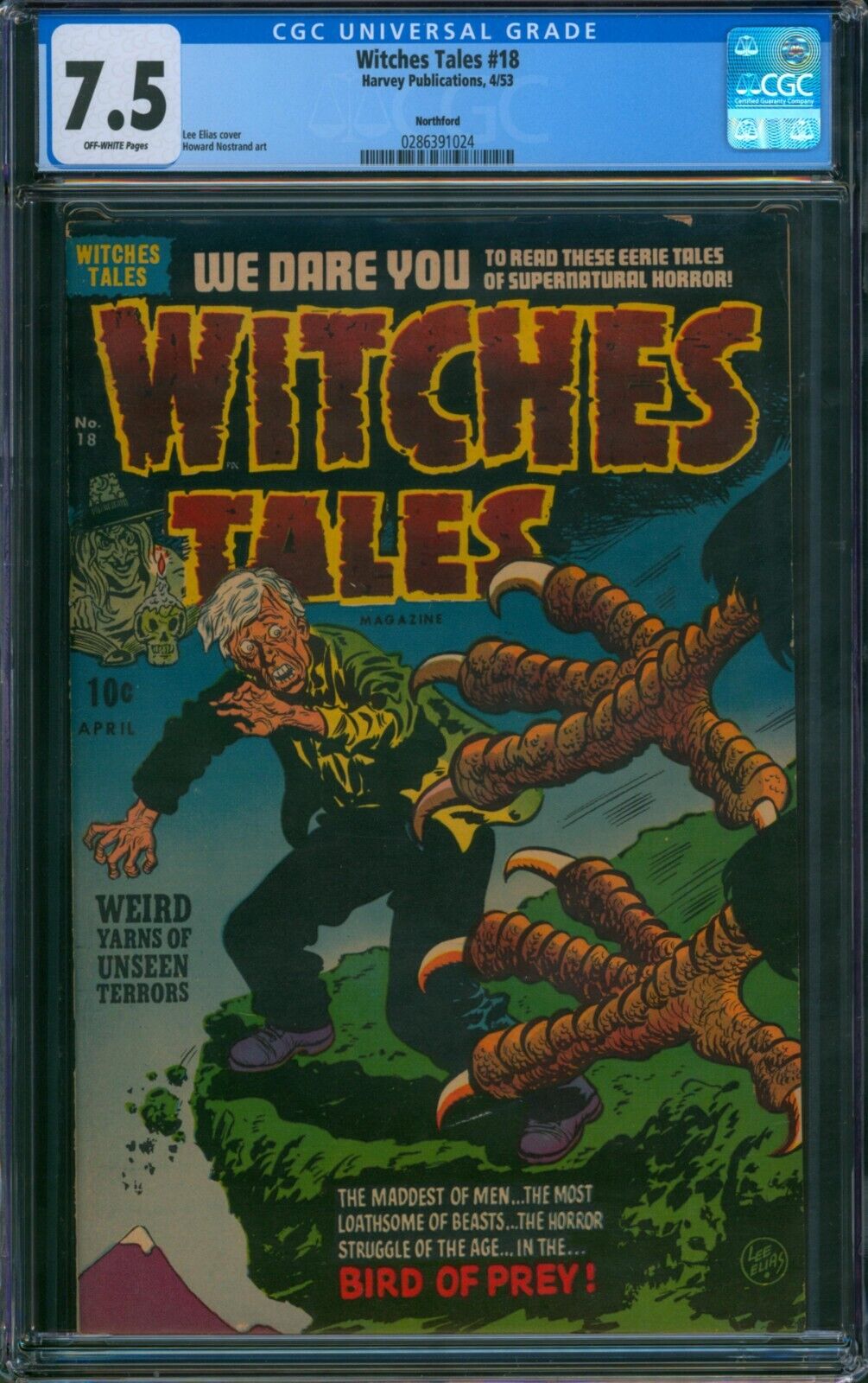 Witches Tales #18 (1953) ⭐ CGC 7.5 PEDIGREE ⭐ Golden Age Horror Harvey Comic