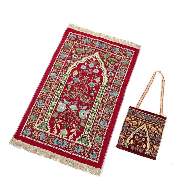 2025 New design Islamic Prayer Rug Musallah Muslim Prayer Mat  carpet Jainamaz