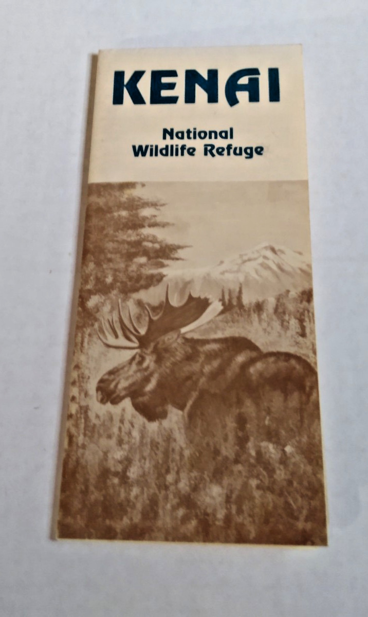 Vintage KENGI National Wildlife Refuge Park , Alaska Pamphlet, Brochure, Map