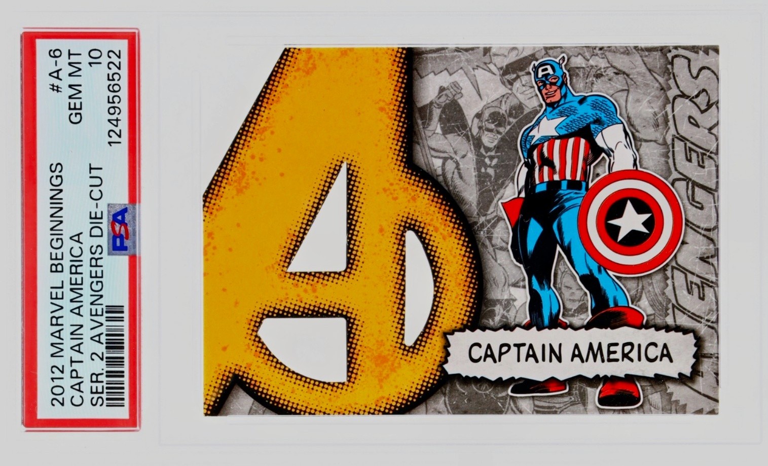 2012 Marvel Beginnings Series 2 Captain America #A-6 Avengers Die-Cut PSA 10