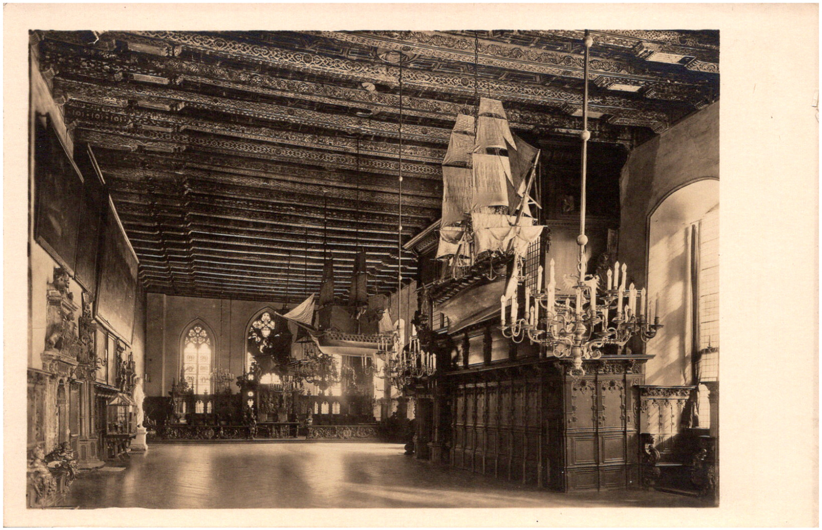 Bremen Town Hall Council Seats Rathaus Germany 1910s RPPC Postcard Photo