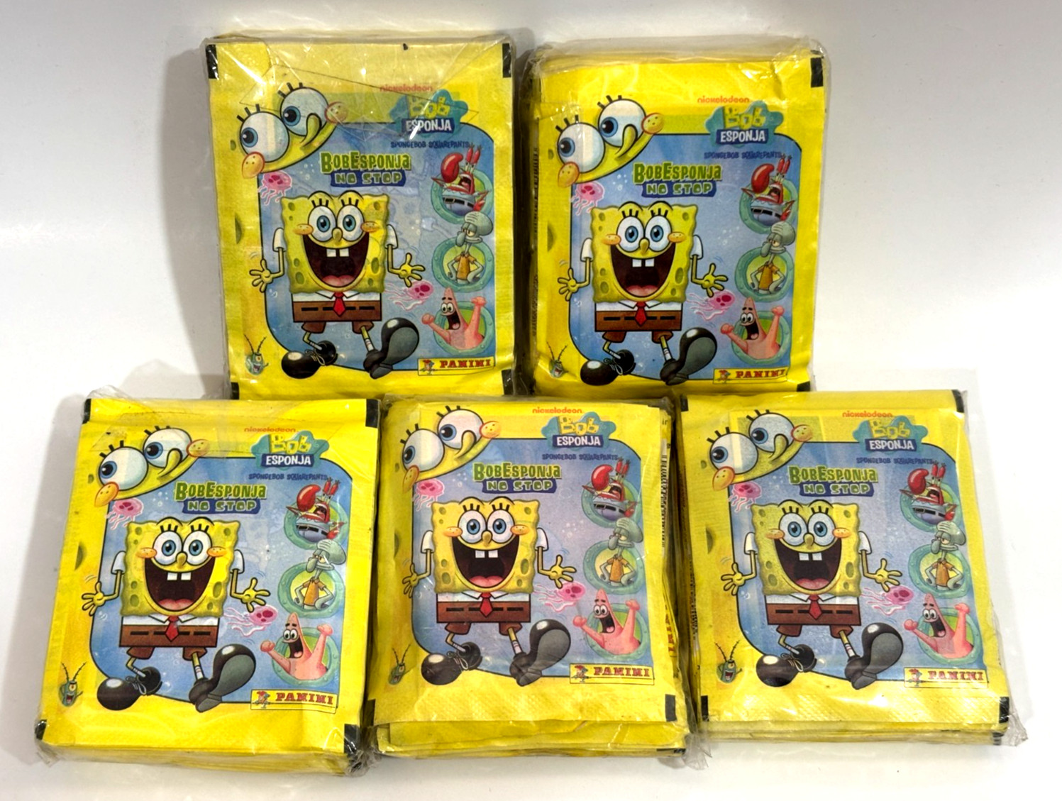 2010 SPONGEBOB SQUAREPANTS Nickelodeon PANINI - 5 BOXES (125 Sealed Packs) Italy